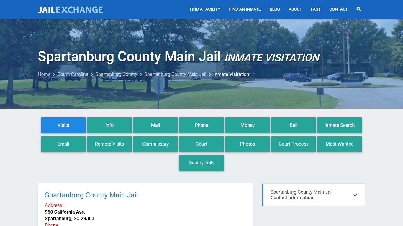 Inmate Visitation - Spartanburg County Main Jail, SC