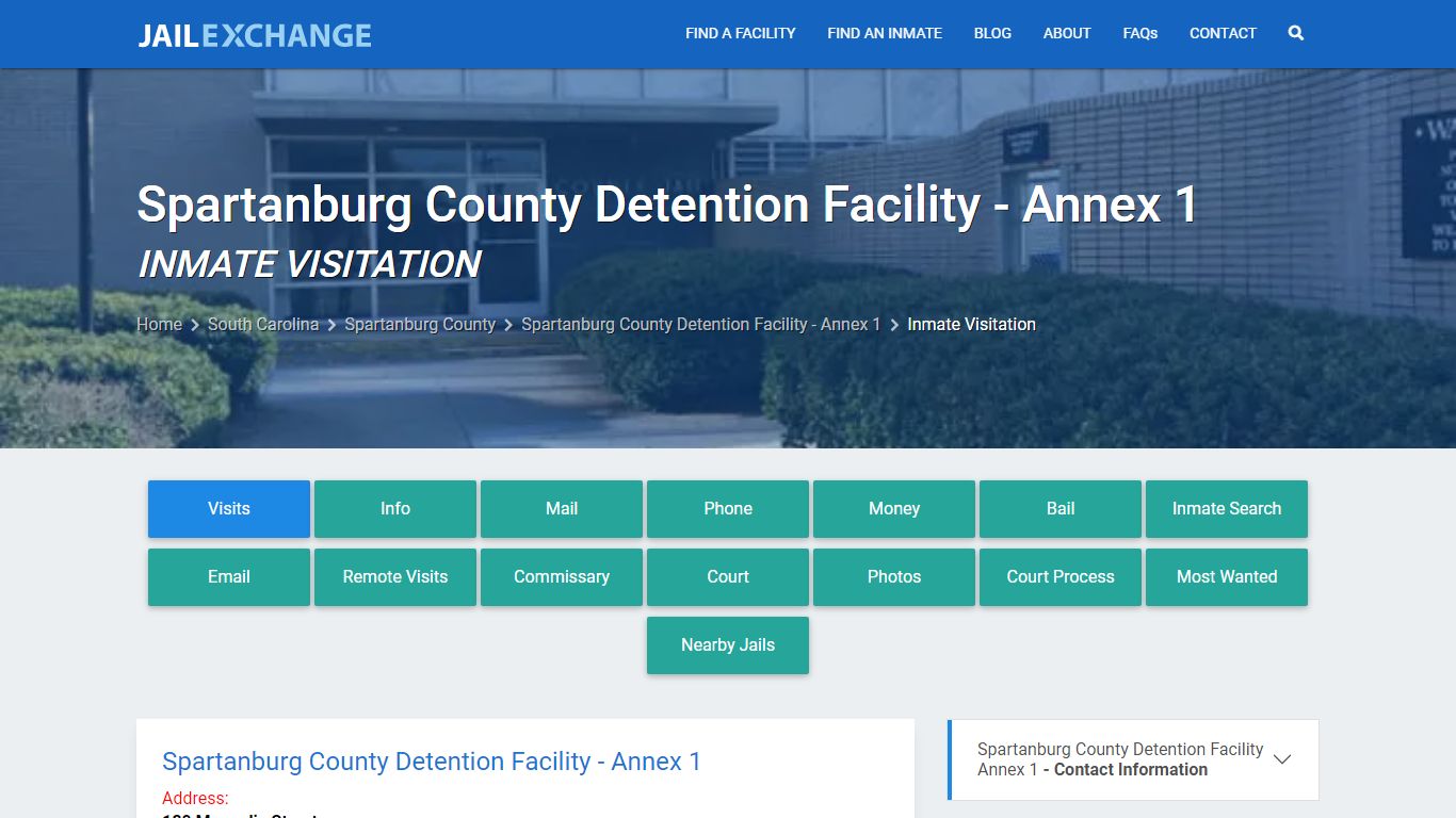Inmate Visitation - Spartanburg County Detention Facility - Jail Exchange