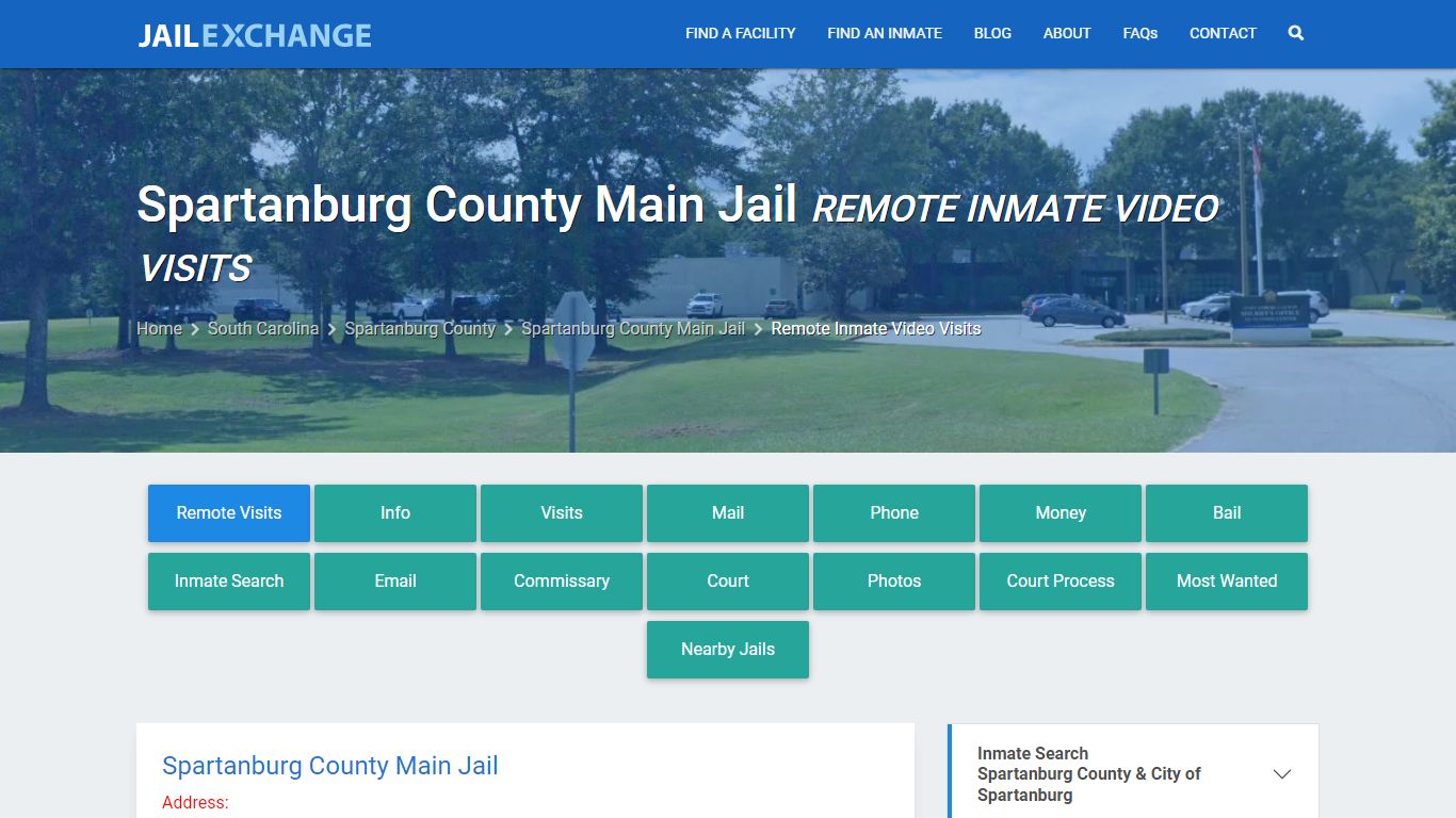 Video Visitation - Spartanburg County Main Jail, SC